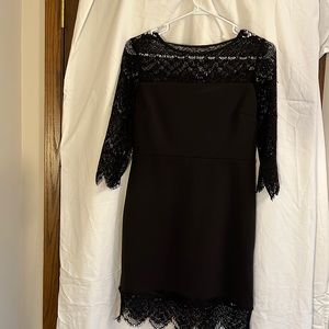 Express Size 8 Black Dress with Lace